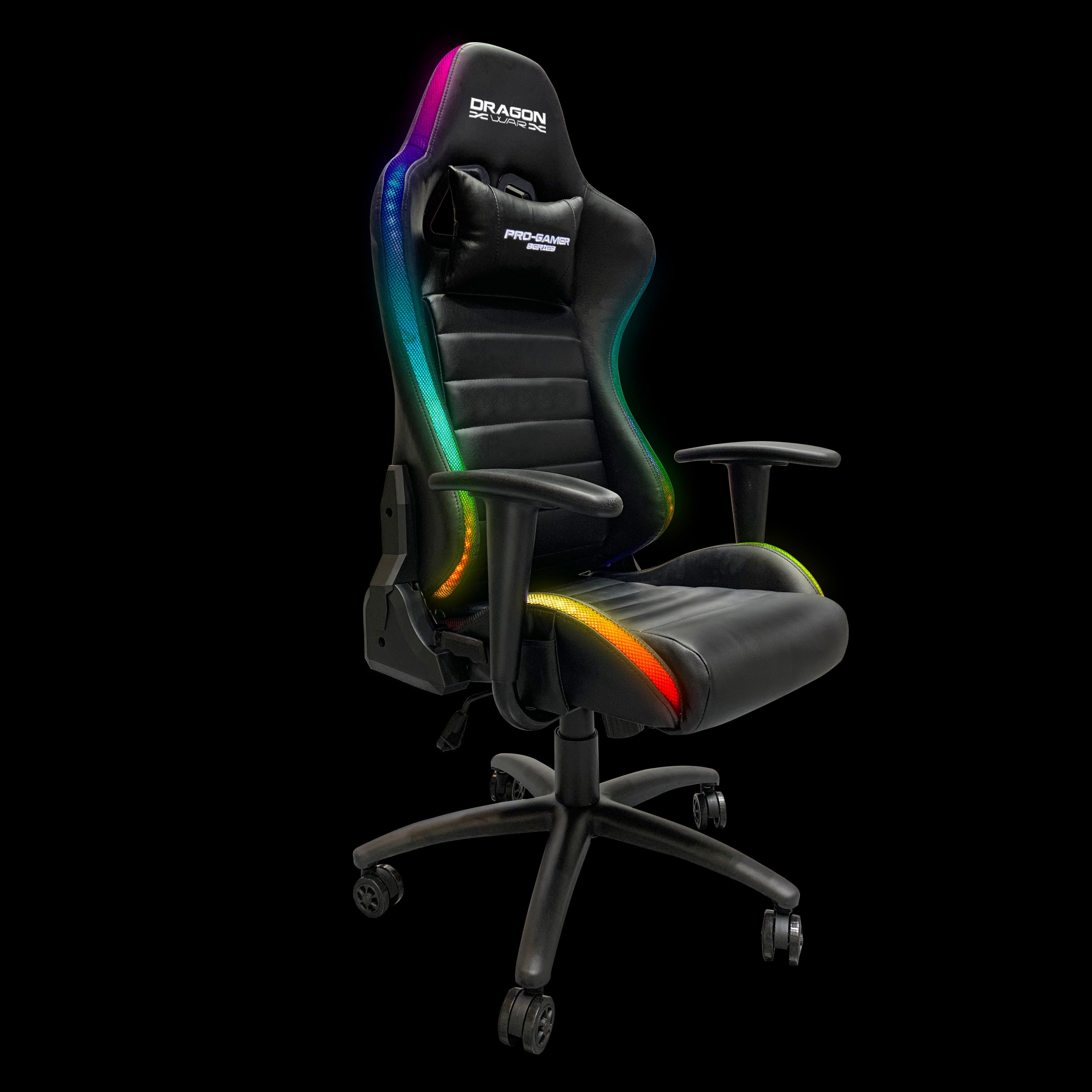 Dragonwar RGB Lighting Effect Gaming Chair (GC-015-Black) - DataBlitz