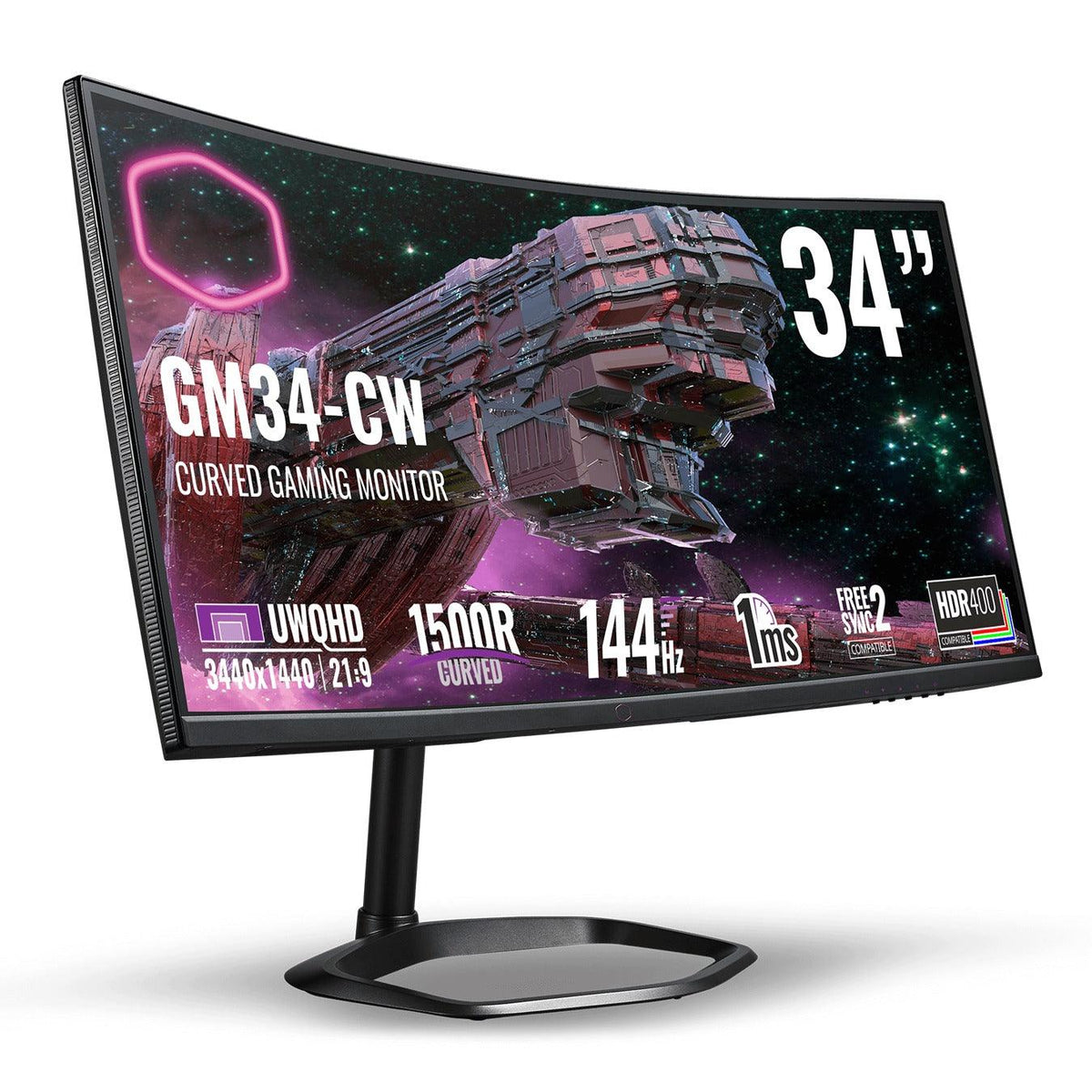 Cooler Master GM34-CW2 34” UWQHD Curved Gaming Monitor - DataBlitz