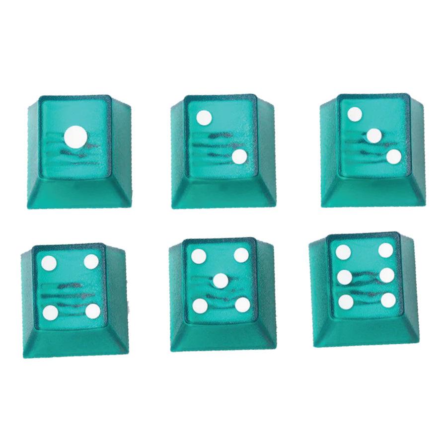 TAIHAO DOUBLE SHOT ABS-CUBIC NOVELTY BACKLIT KEYCAPS SET FOR CHERRY MX SWITCH (6-KEYS) (GREEN) (T01GN101) - DataBlitz