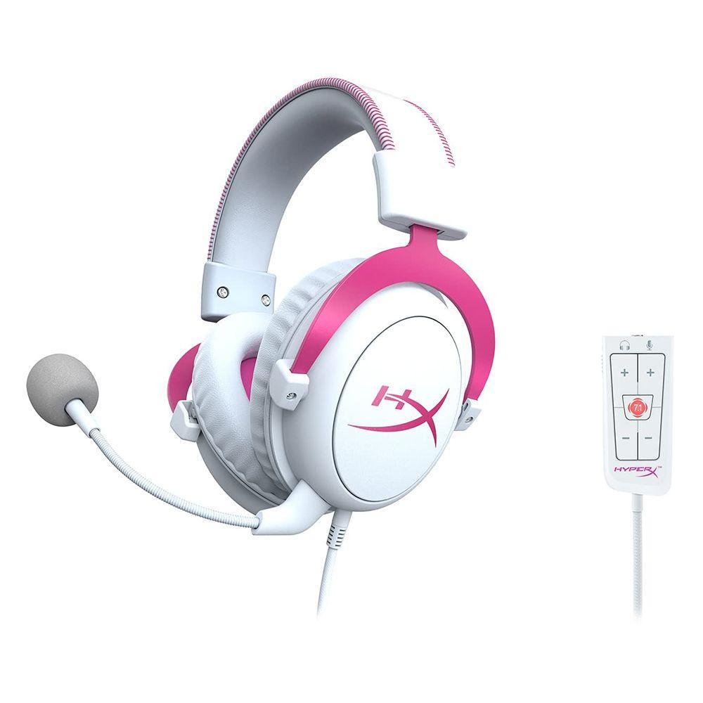 HYPERX CLOUD II GAMING HEADSET FOR PC/ PS5/ PS4 (PINK WHITE) - DataBlitz