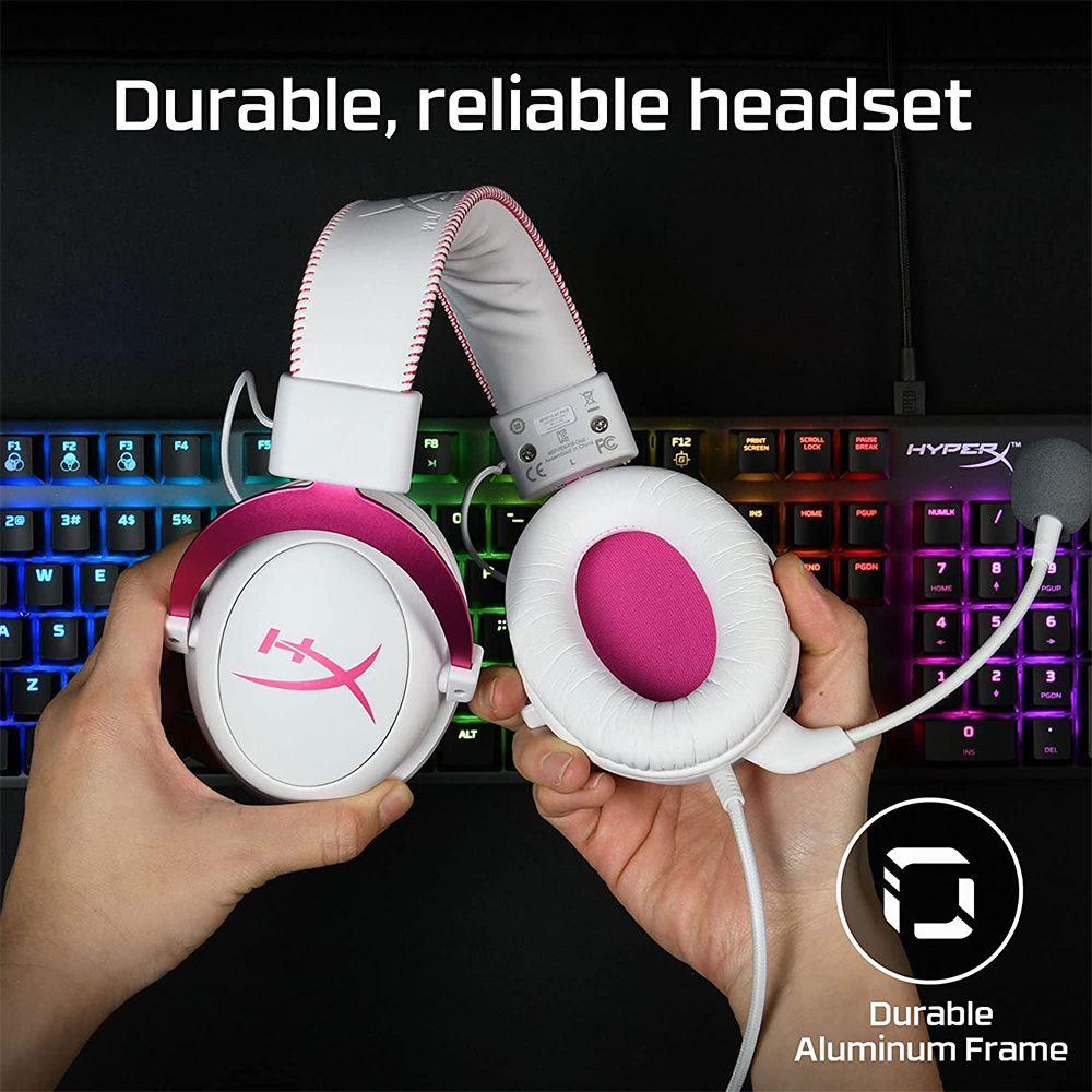 HYPERX CLOUD II GAMING HEADSET FOR PC/ PS5/ PS4 (PINK WHITE) - DataBlitz