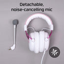 HYPERX CLOUD II GAMING HEADSET  FOR PC/ PS5/ PS4 (PINK WHITE) - DataBlitz