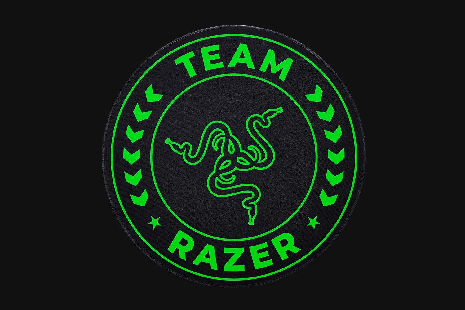 Team Razer Floor Rug - Room & Gaming Chair Accessory For Esports (Black/Green) - DataBlitz
