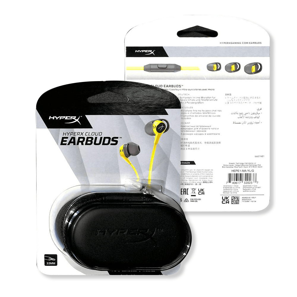 HyperX Cloud Earbuds Gaming Headphones With Mic (Yellow Edition) - DataBlitz