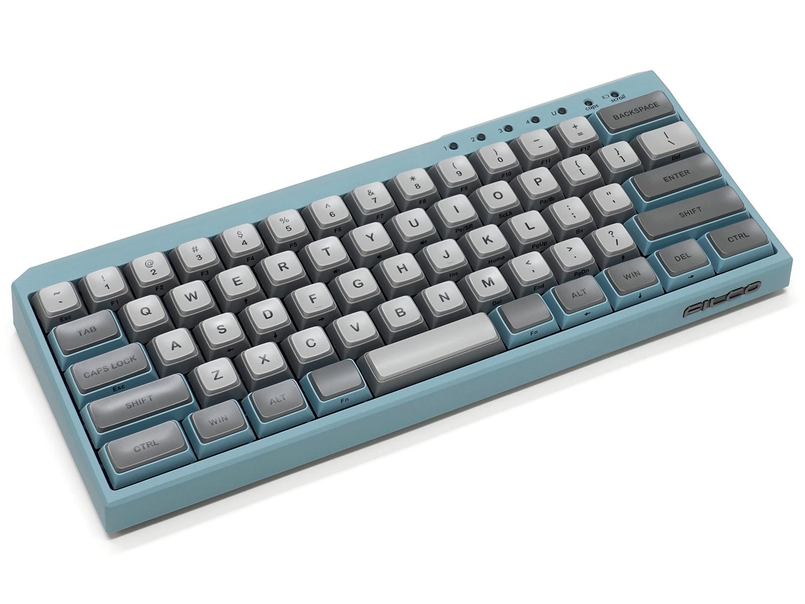 FILCO MAJESTOUCH MINILA-R CONVERTIBLE DOUBLE SHOT PBT 63 US ASCII MECHANICAL KEYBOARD ASAGI (MX BLUE SWITCH) (FFBTR63MC/EAG) - DataBlitz