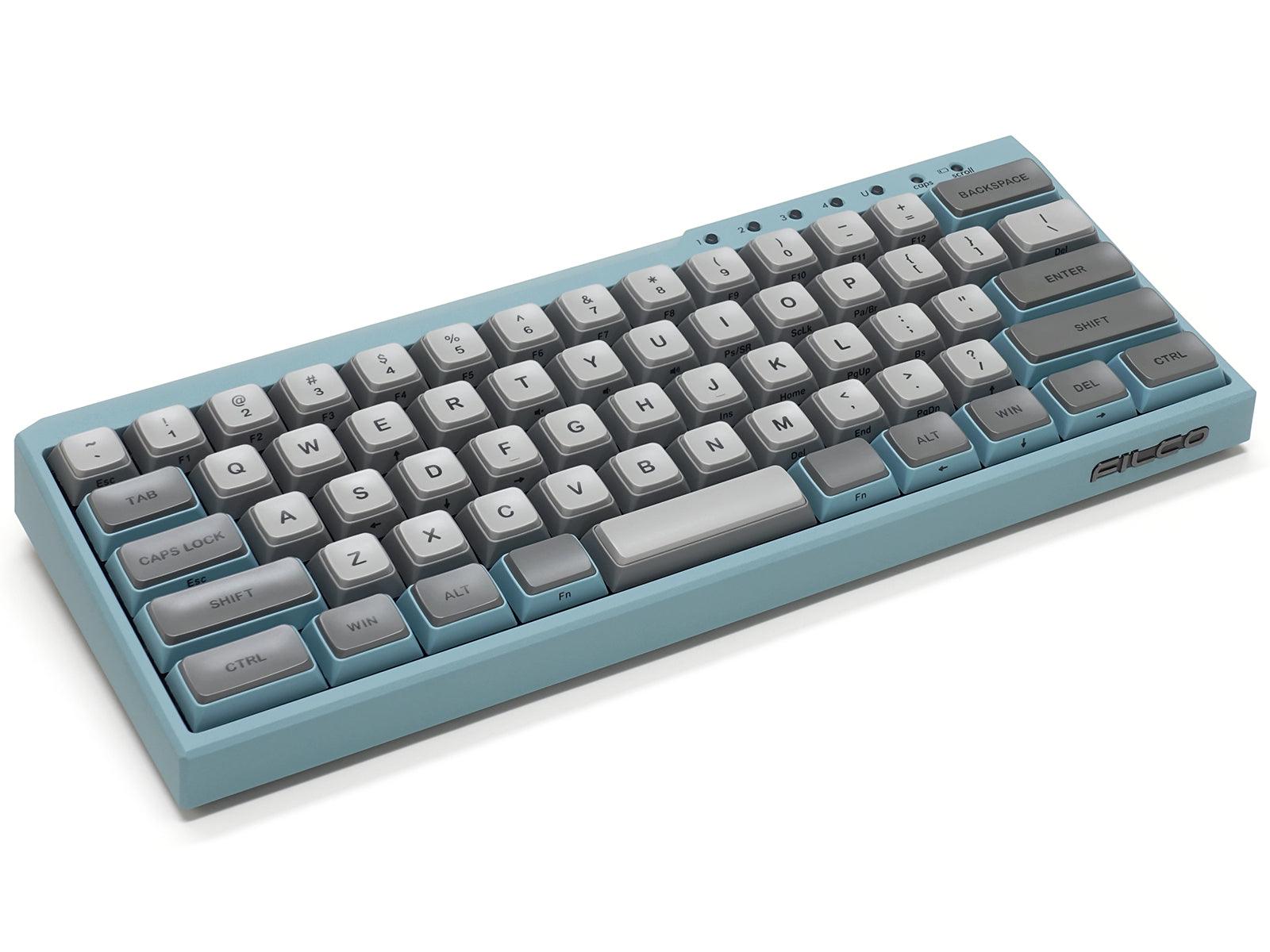 FILCO MAJESTOUCH MINILA-R CONVERTIBLE DOUBLE SHOT PBT 63 US ASCII MECHANICAL KEYBOARD ASAGI (MX BLUE SWITCH) (FFBTR63MC/EAG) - DataBlitz