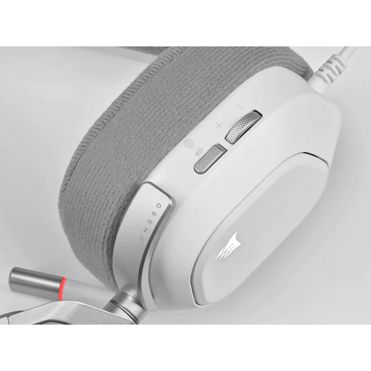 Corsair HS80 RGB USB Premium Wired Gaming Headset With 7.1 Surround Sound (White) - DataBlitz