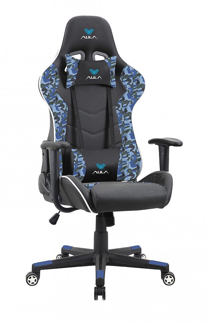 Grey camo gaming online chair