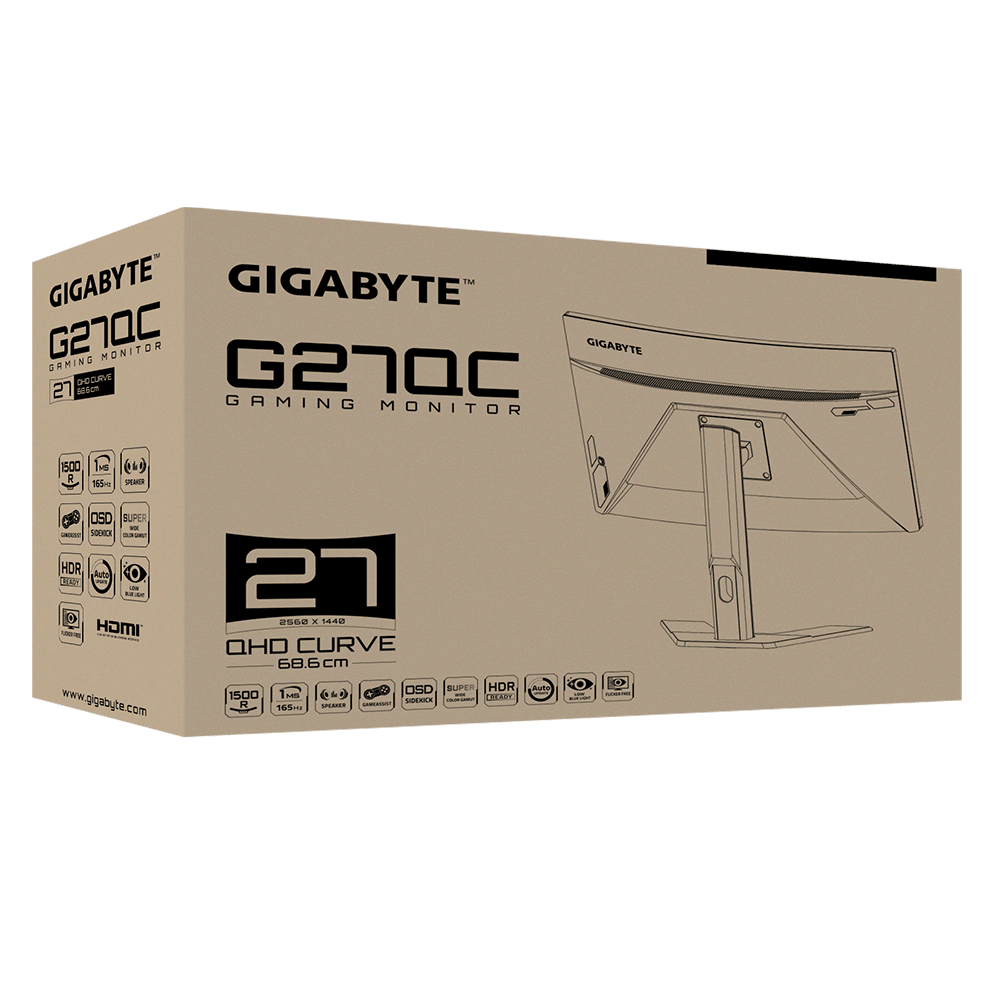 GIGABYTE GP-G27QC-A-AP 27" QHD CURVED GAMING MONITOR - DataBlitz