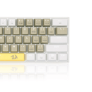 REDRAGON LAKSHMI K606 DETACHABLE WIRE MECHANICAL KEYBOARD (YELLOW GREY WHITE) DUST-PROOF BROWN SWITCH - DataBlitz