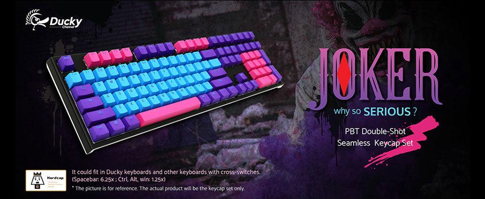 DUCKY 108-KEY PBT SEAMLESS DOUBLESHOT JOKER KEYCAP SET (DKSA108-USPDZZZOJ) - DataBlitz