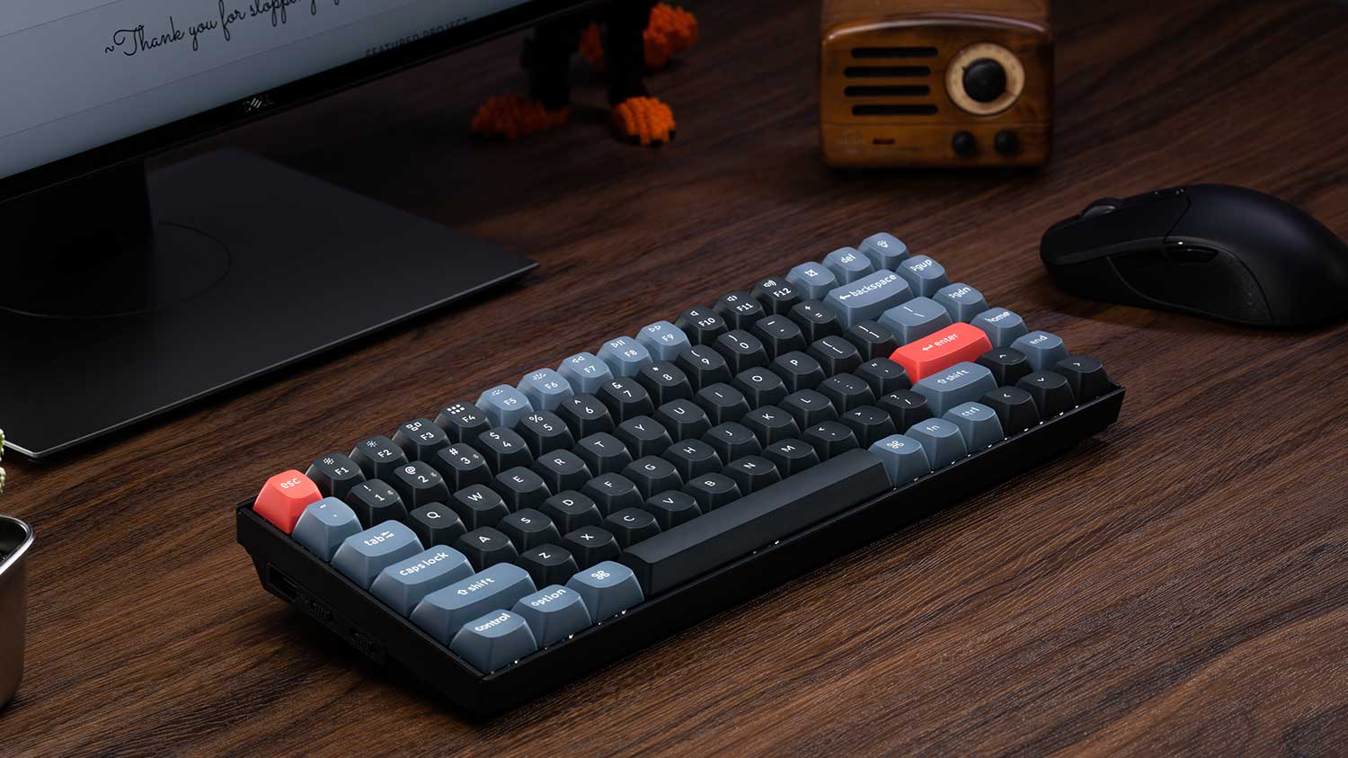 Keychron K2 Pro QMK/Via Hot-Swappable RGB Backlight Aluminum Wireless Mechanical Keyboard (K Pro Mechanical Red Switch) (K2P-J1)