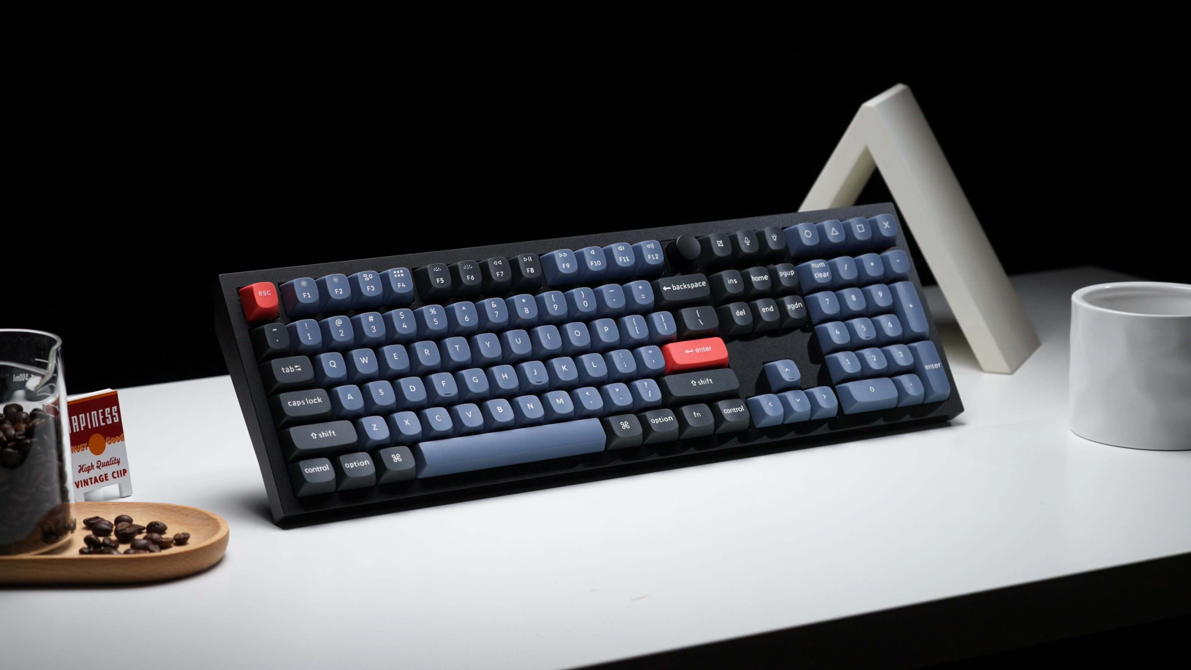Keychron Q6 QMK Custom Mechanical Knob Version Swappable RGB Backlight Keyboard - Carbon Black (Gateron G Pro Brown Switch) (Q6M3)