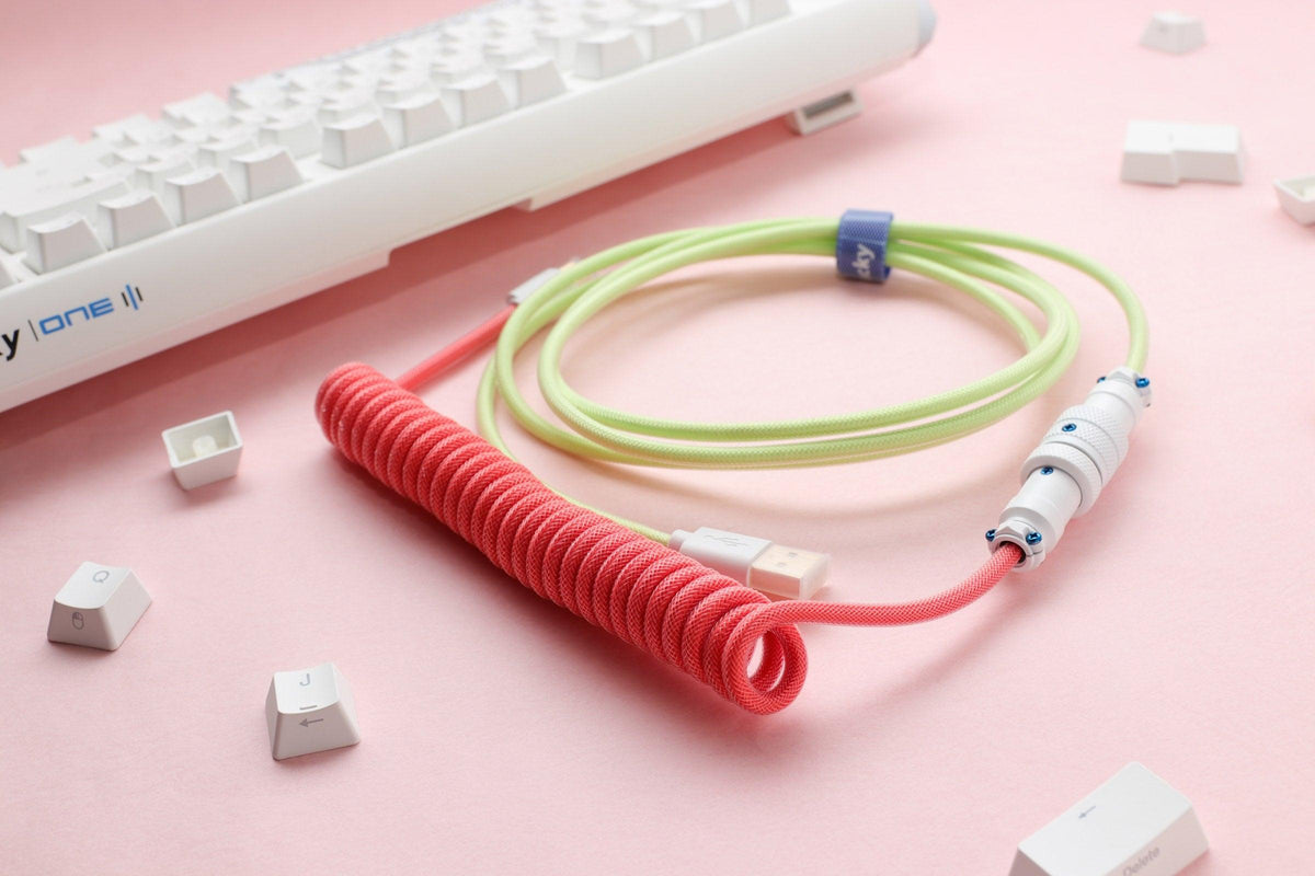 Ducky Strawberry Frog Edition Premicord Coiled Keyboard Cable (DKCC-SFCNC1) - DataBlitz