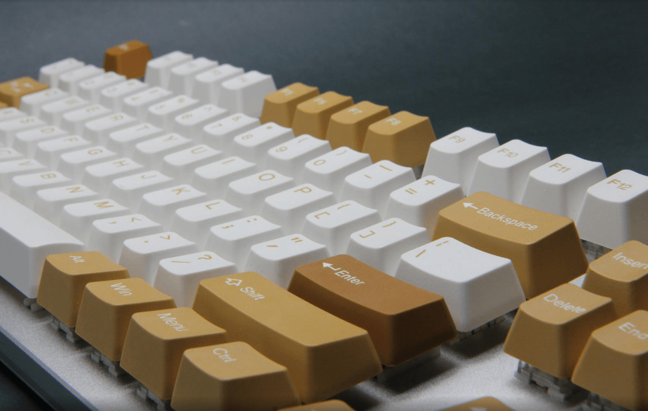 TAIHAO DOUBLE SHOT ABS KEYCAPS SET FOR CHERRY MX SWITCH (137-KEYS) (VINTAGE CAMEL) (C01WA301) - DataBlitz
