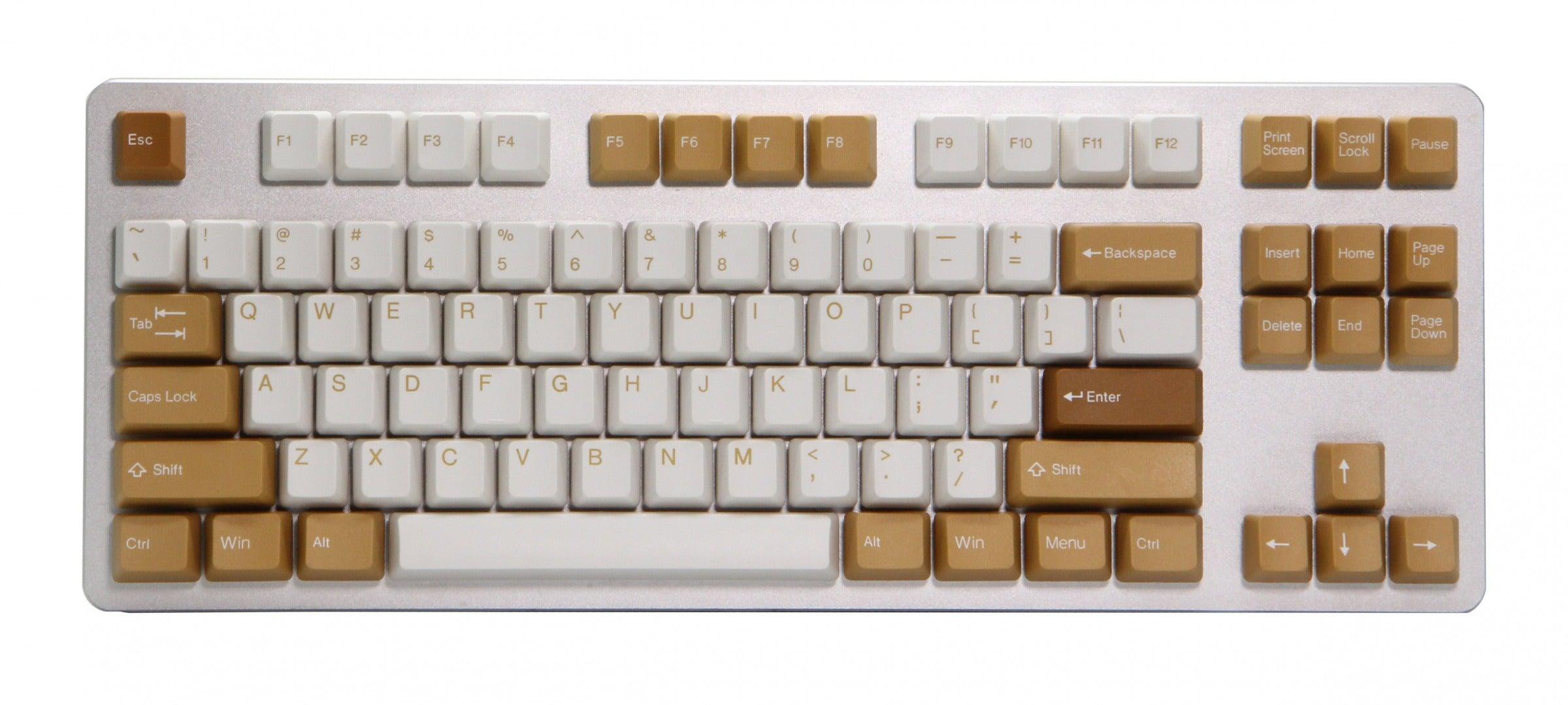 TAIHAO DOUBLE SHOT ABS KEYCAPS SET FOR CHERRY MX SWITCH (137-KEYS) (VINTAGE CAMEL) (C01WA301) - DataBlitz