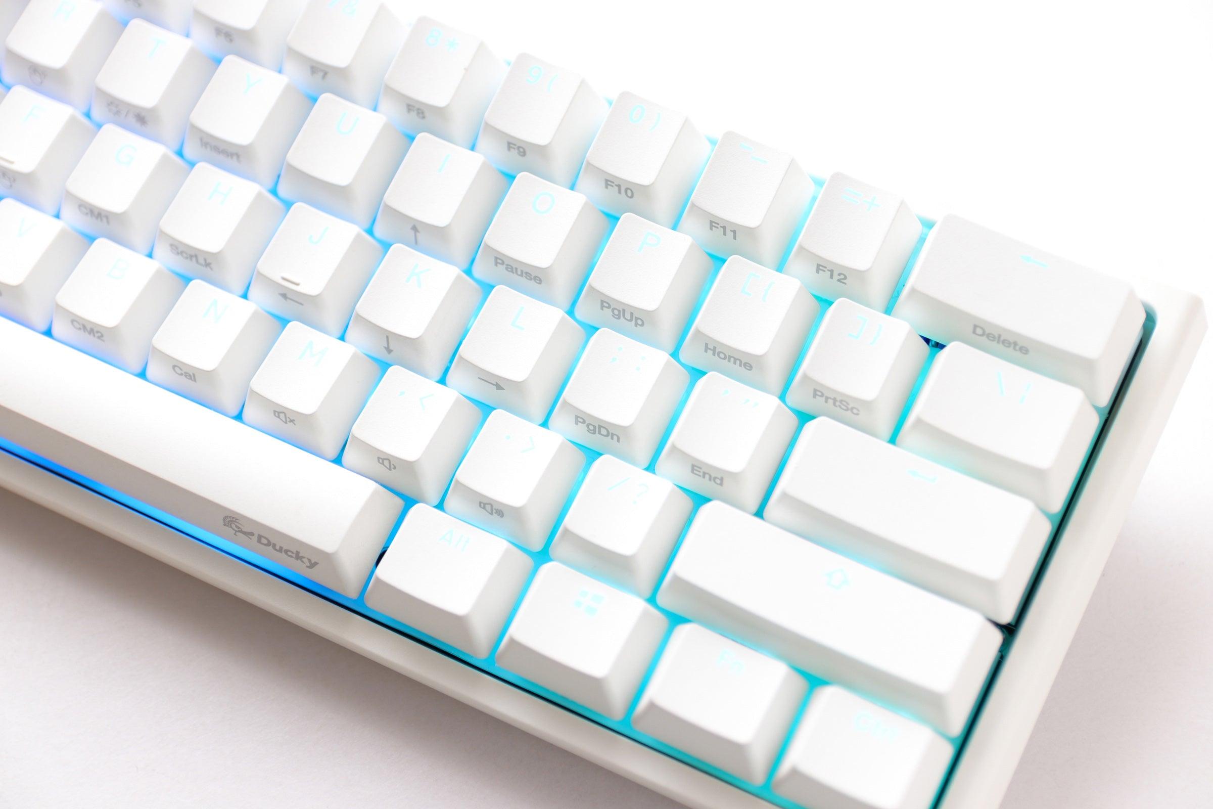 Ducky One 2 Pro Mini Pure White RGB LED 60% Double Shot PBT Mechanical Keyboard (Kailh Box Red Switch) (DKON2061ST-KUSPDWWTR2) - DataBlitz