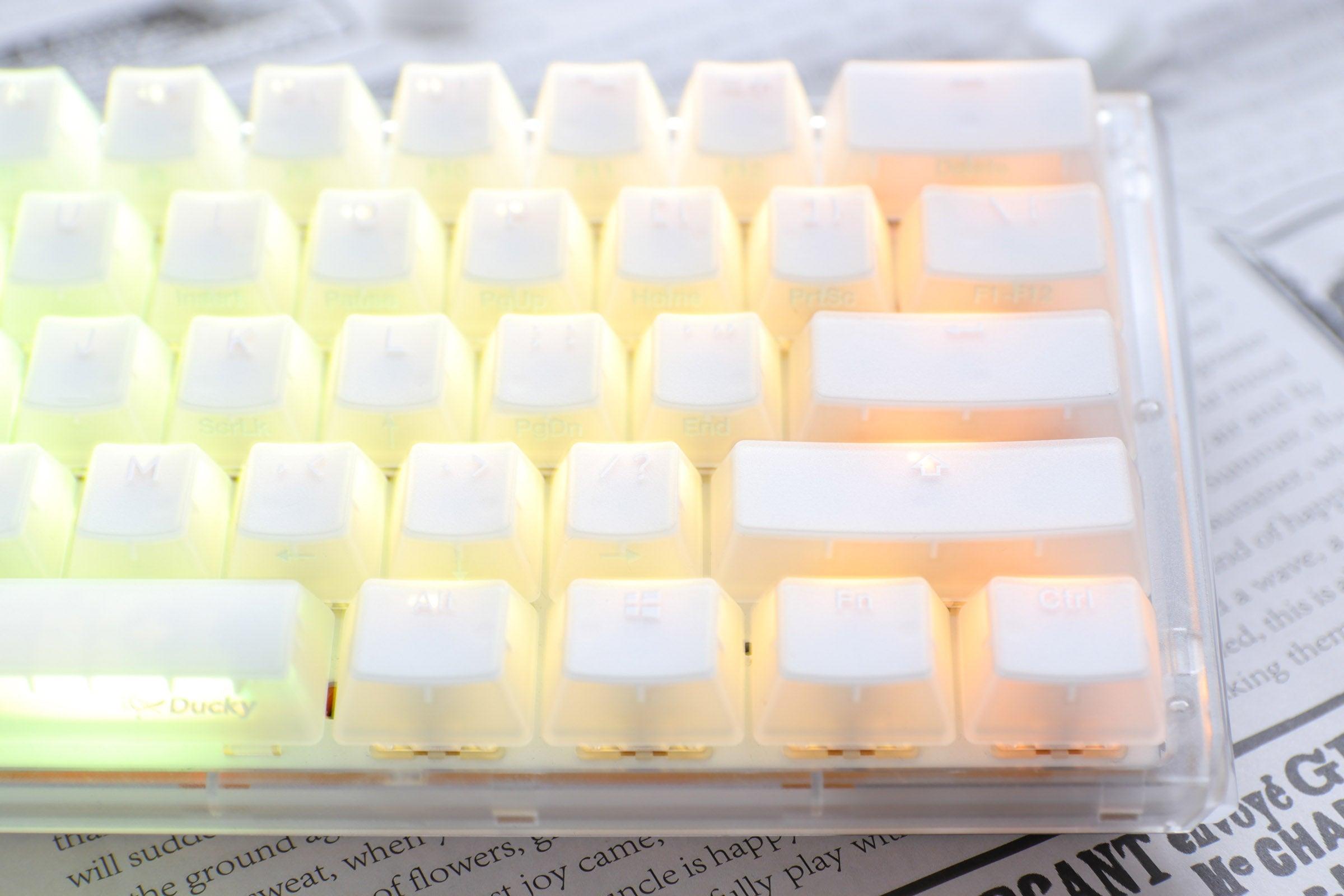 Ducky One 3 Mini Aura White HotSwap RGB Double-Shot PBT Mechanical Keyboard (Cherry RGB Brown) (DKON2161ST-BUSPDAWWWWC1) - DataBlitz