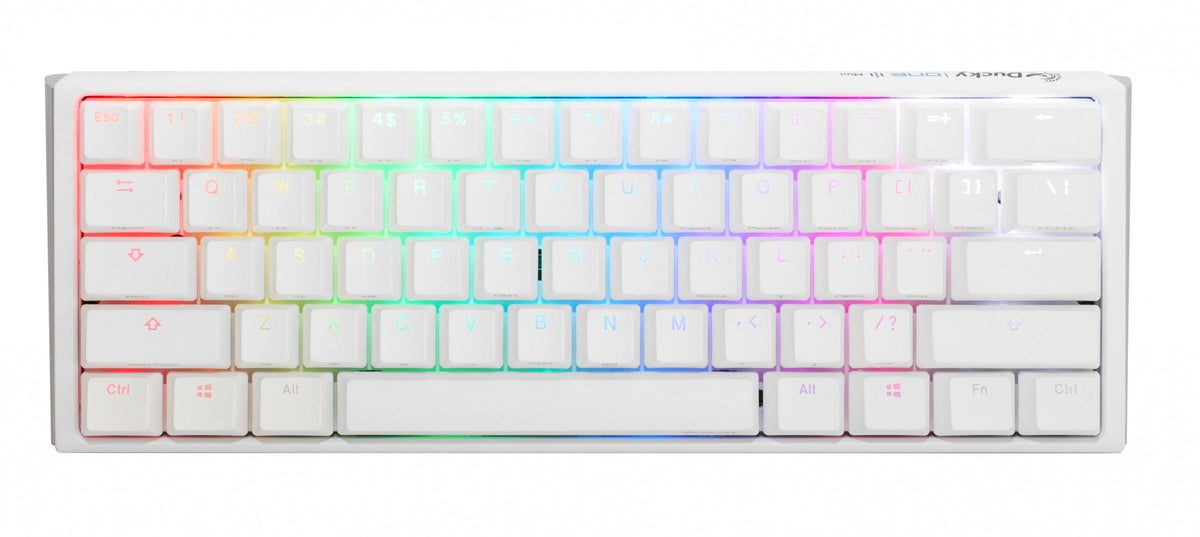 DUCKY One 3 Mini Pure White Hotswap RGB Double Shot PBT Mechanical Keyboard (Cherry RGB Blue) (DKON2161ST-CUSPDPWWWSC1) - DataBlitz