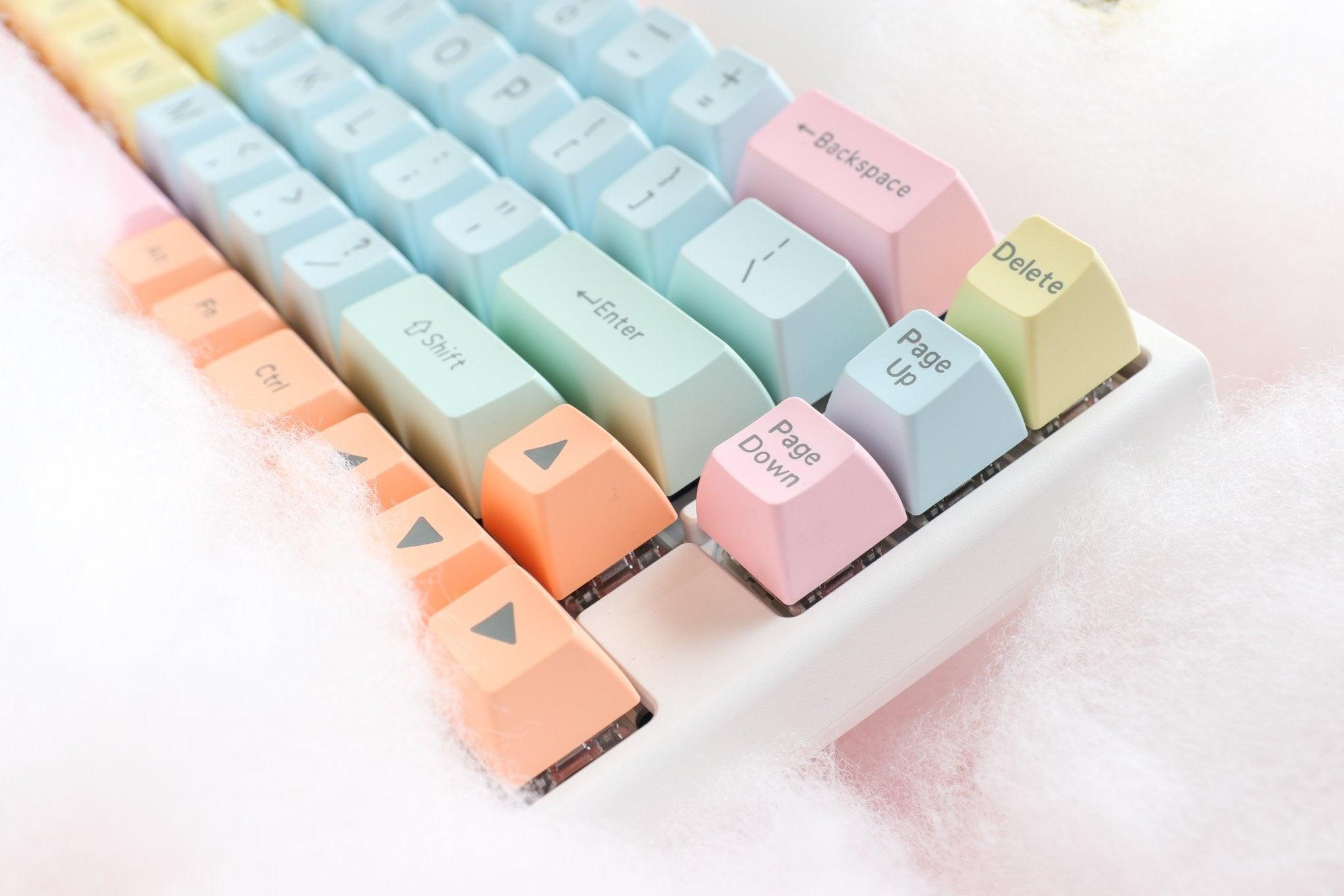 DUCKY 108-KEY PBT SEAMLESS DOUBLESHOT COTTON CANDY KEYCAP SET (DKSA108-USADZZHSC) - DataBlitz