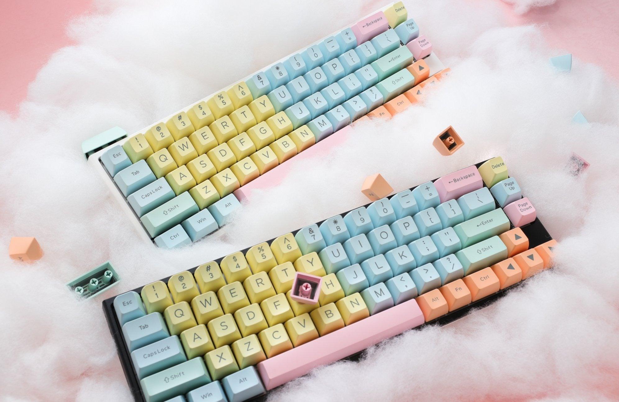 DUCKY 108-KEY PBT SEAMLESS DOUBLESHOT COTTON CANDY KEYCAP SET (DKSA108-USADZZHSC) - DataBlitz