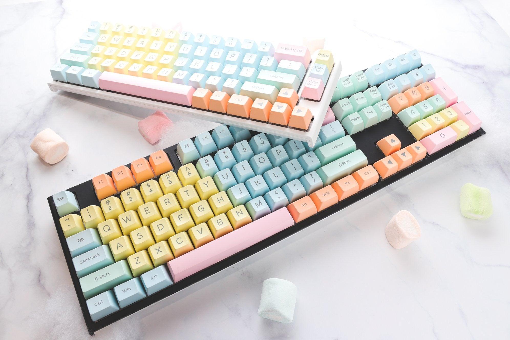 DUCKY 108-KEY PBT SEAMLESS DOUBLESHOT COTTON CANDY KEYCAP SET (DKSA108-USADZZHSC) - DataBlitz