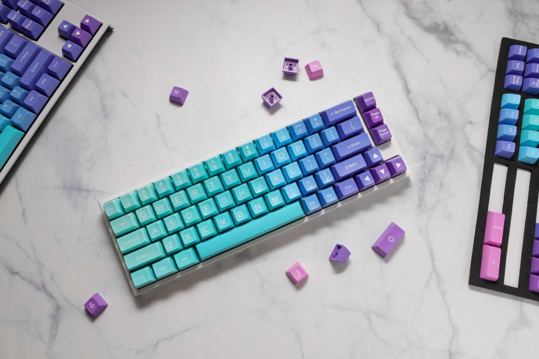 DUCKY 108-KEY ABS SEAMLESS DOUBLESHOT AZURE SA KEYCAP SET (DKSA108-USADZZWSA) - DataBlitz