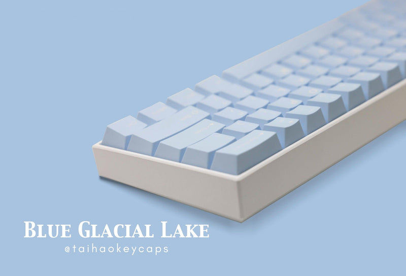 TAIHAO DOUBLE SHOT ABS-CUBIC KEYCAPS SET FOR CHERRY MX SWITCH (150-KEYS) (BLUE GLACIAL LAKE) (T01BG101) - DataBlitz