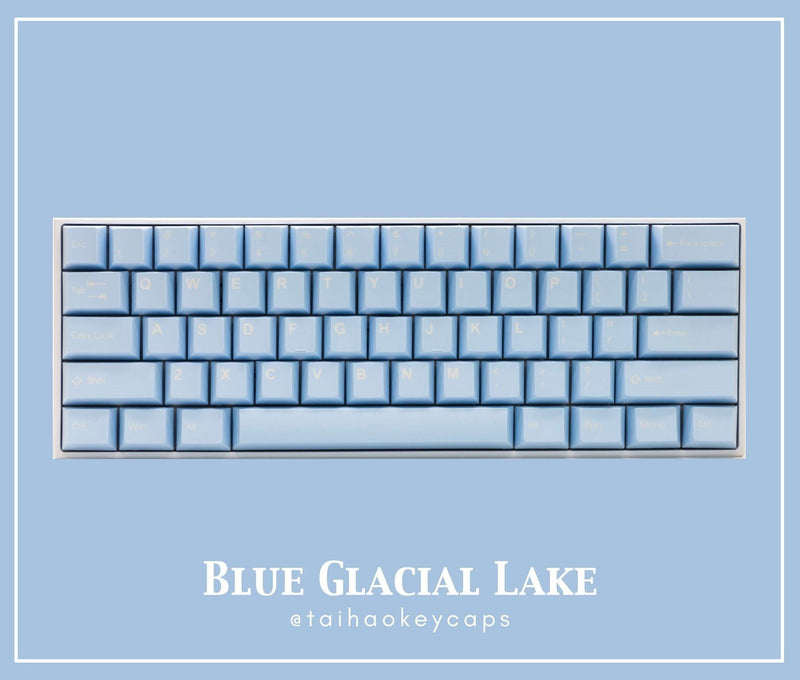 TAIHAO DOUBLE SHOT ABS-CUBIC KEYCAPS SET FOR CHERRY MX SWITCH (150-KEYS) (BLUE GLACIAL LAKE) (T01BG101) - DataBlitz