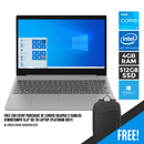 LENOVO IDEAPAD 3 15IML05 81WB013MPH TN LAPTOP (PLATINUM GREY) | 15.6" HD | i3-10110U | 4GB DDR4 | 5112GB SSD | INTEL UHD | WIN11 + LENOVO LAPTOP CASUAL BACKPACK B210 - DataBlitz