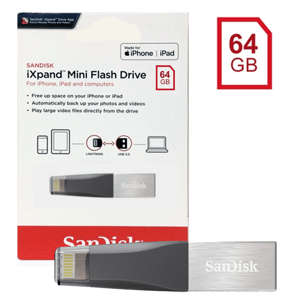 Sandisk iXpand Mini Flash Drive For iPhone/iPad, 32GB - SDIX40N