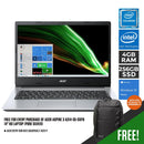 ACER ASPIRE 3 A314-35-C6Y8 LAPTOP (PURE SILVER) | 14" HD | INTEL CELERON N4500 | 4GB DDR4 | 256GB SSD | INTEL UHD | WIN10 + ACER ENTRY RUN RATE BACKPACK E-1620-P (LZBPKM6B12) - DataBlitz