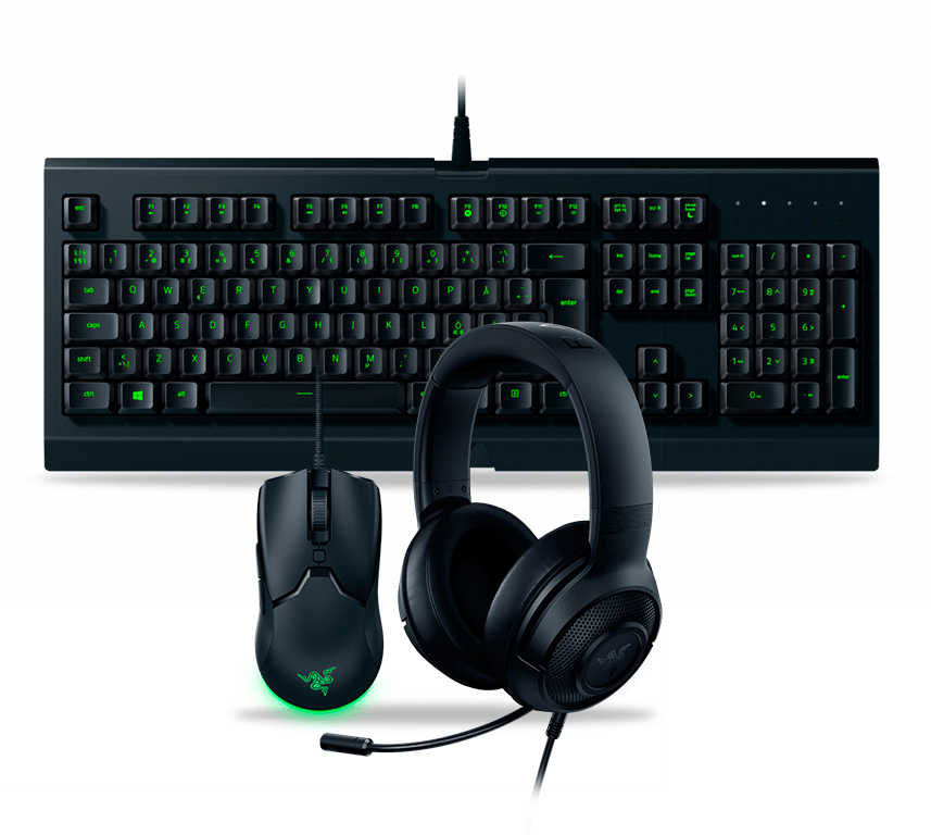 RAZER POWER UP BUNDLE (KRAKEN X LITE GAMING HEADSET + CYNOSA LITE GAMING KEYBOARD + VIPER GAMING MOUSE) - DataBlitz