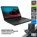 LENOVO IDEAPAD GAMING 3 15ARH05 (82EY00FMPH - ONYX BLACK) GAMING LAPTOP | 15.6" FHD | RYZEN 7 | 8GB DDR4 | 1TB HDD | GTX 1650 | WIN10 +  LENOVO IDEAPAD GAMING BACKPACK - DataBlitz