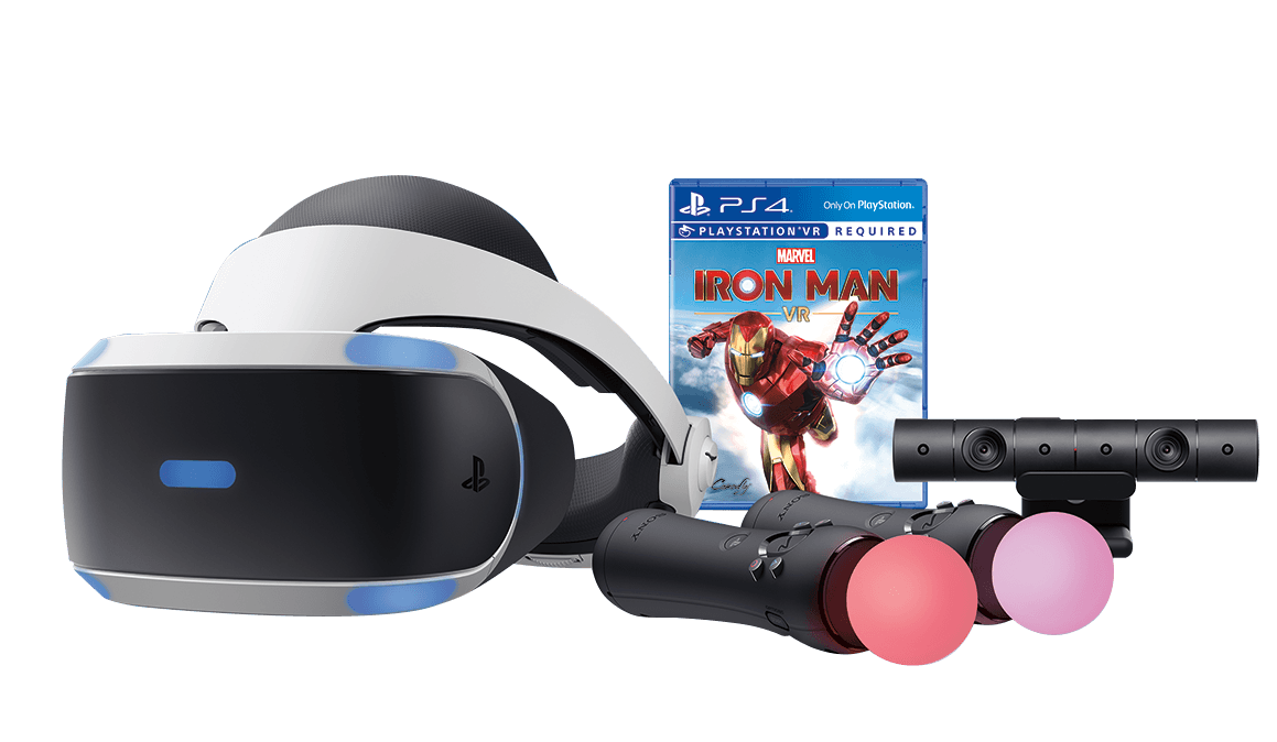 PS4 PLAYSTATION VR MARVEL IRON MAN ALL IN ONE PACK COMPATIBLE WITH PS5 REG.3 (CUH-ZVR2 HS) - DataBlitz