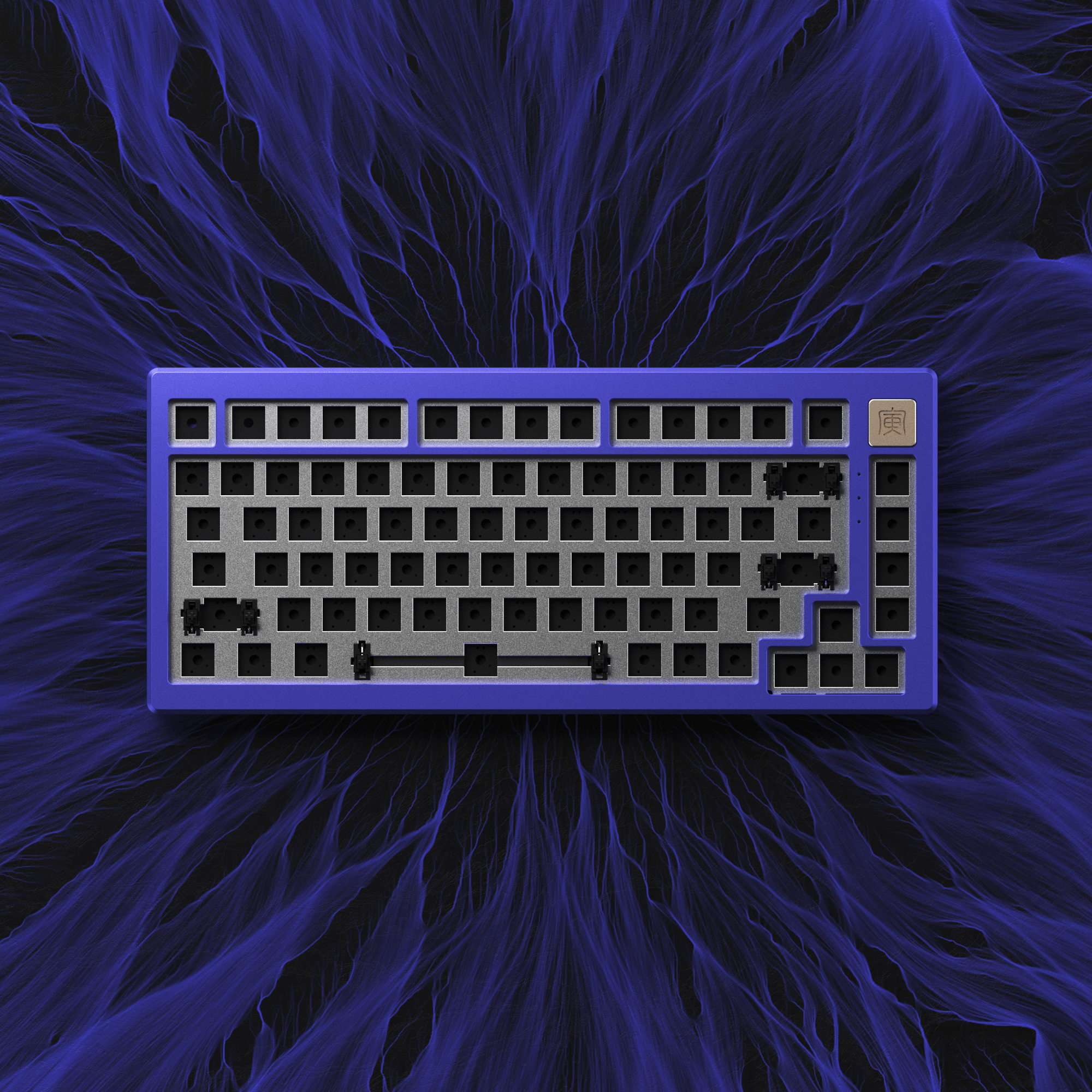 AKKO MOD006 RGB Hot-Swappable Mechanical Keyboard DIY Kit With Gasket Mount Structure (Periwinkle Very Peri) - DataBlitz