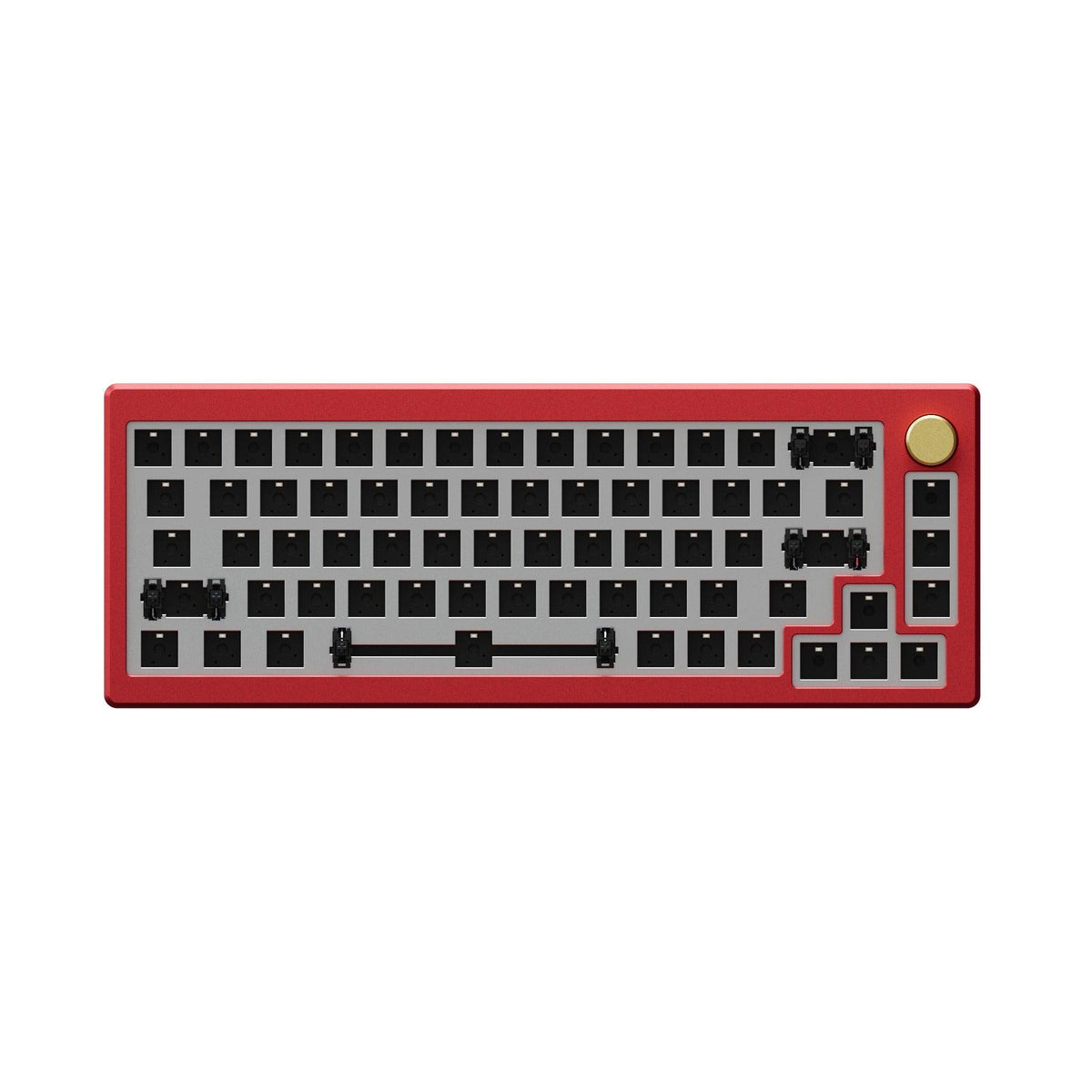 AKKO MOD008 RGB Hot-Swappable Mechanical Keyboard DIY Kit With Gasket Mount Structure (Red) - DataBlitz
