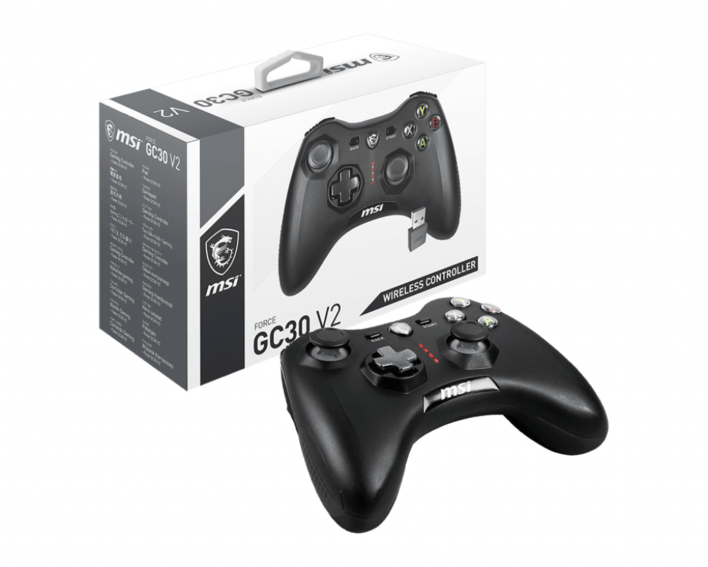 MSI FORCE GC30 V2 WIRELESS GAMING CONTROLLER (BLACK) - DataBlitz