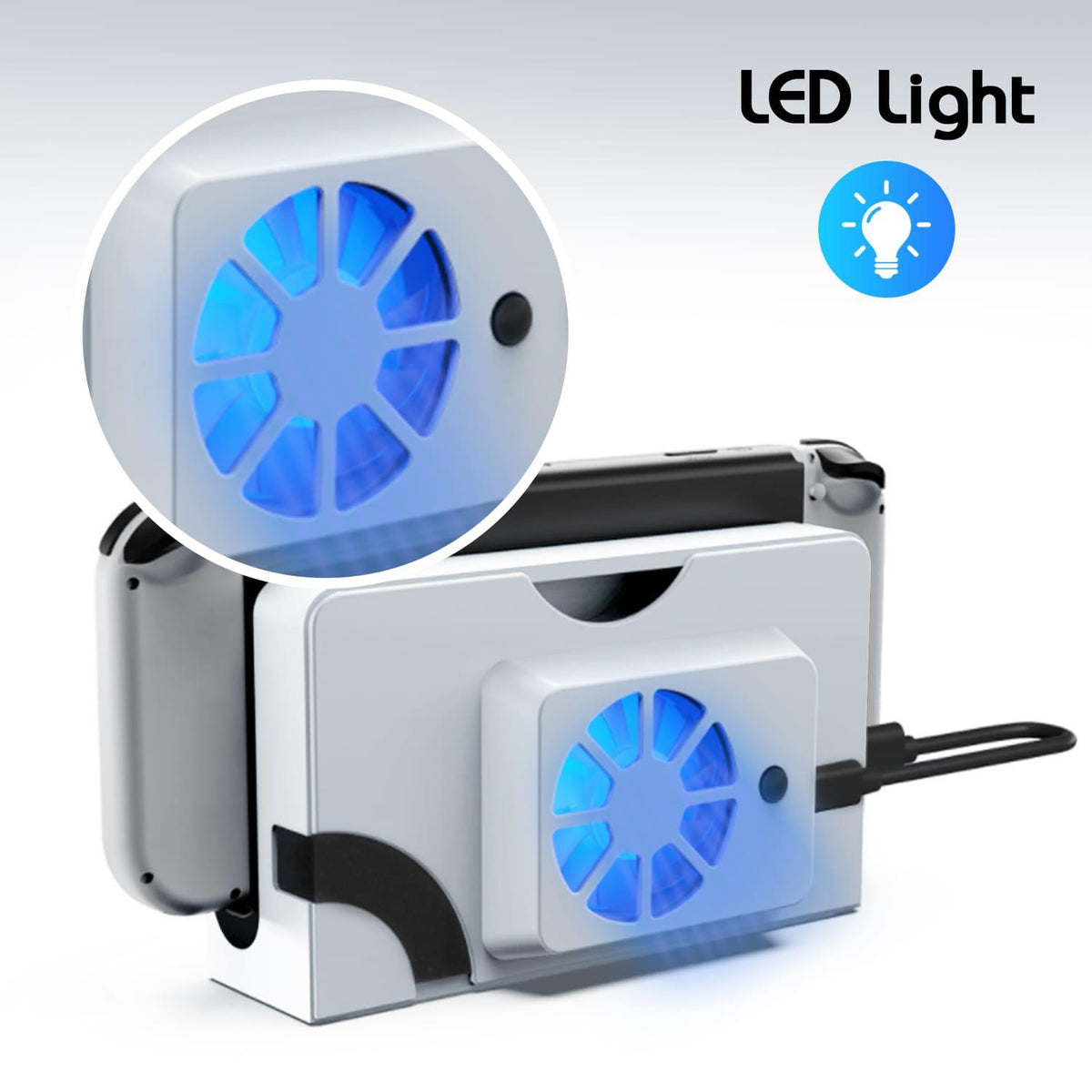 DOBE NSW Dock Cooling Fan For N-S Oled Console Dock (White) (TNS-1155) - DataBlitz