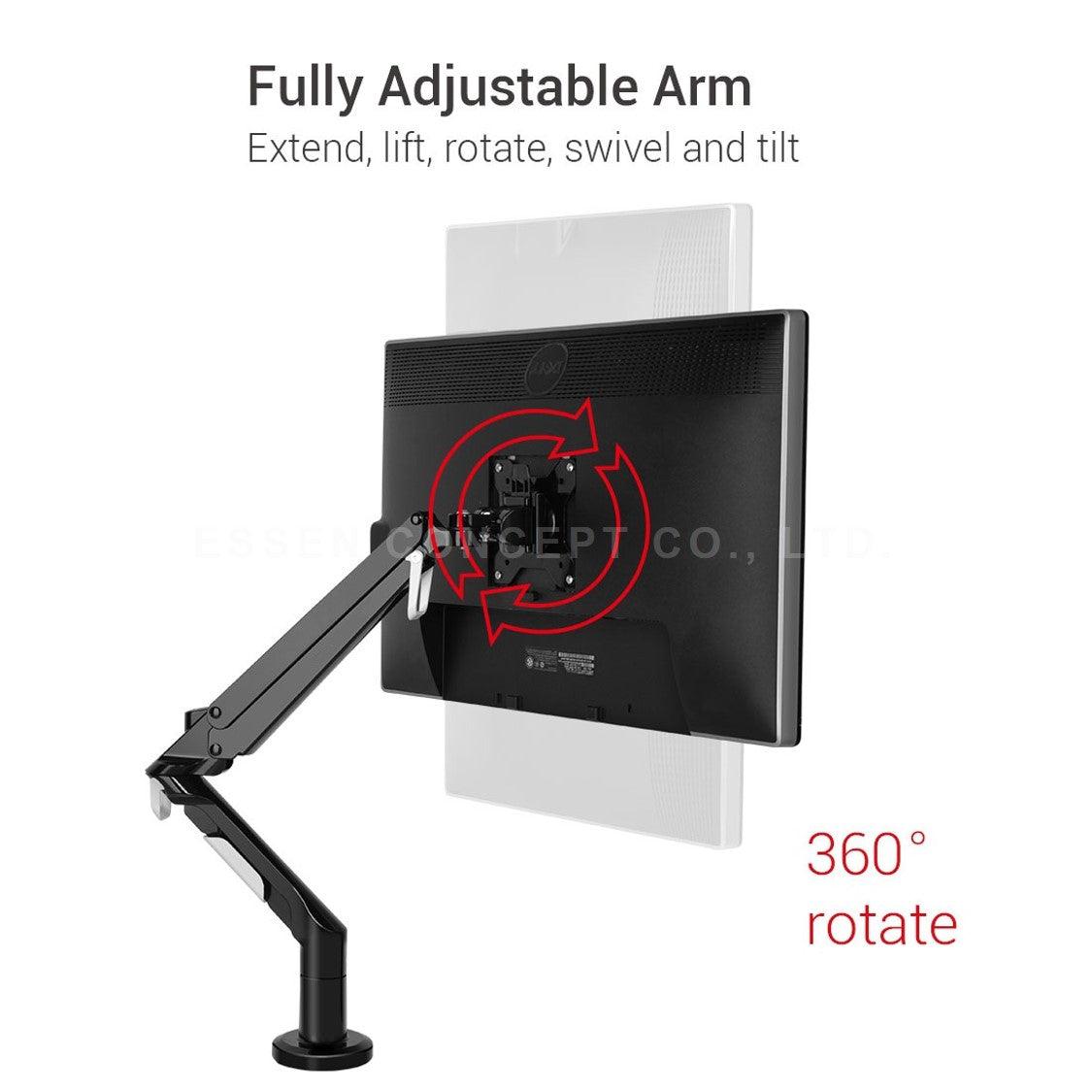 FLEXISPOT SINGLE MONITOR MOUNT 17-36 INCHES (BLACK) (MA8B) - DataBlitz