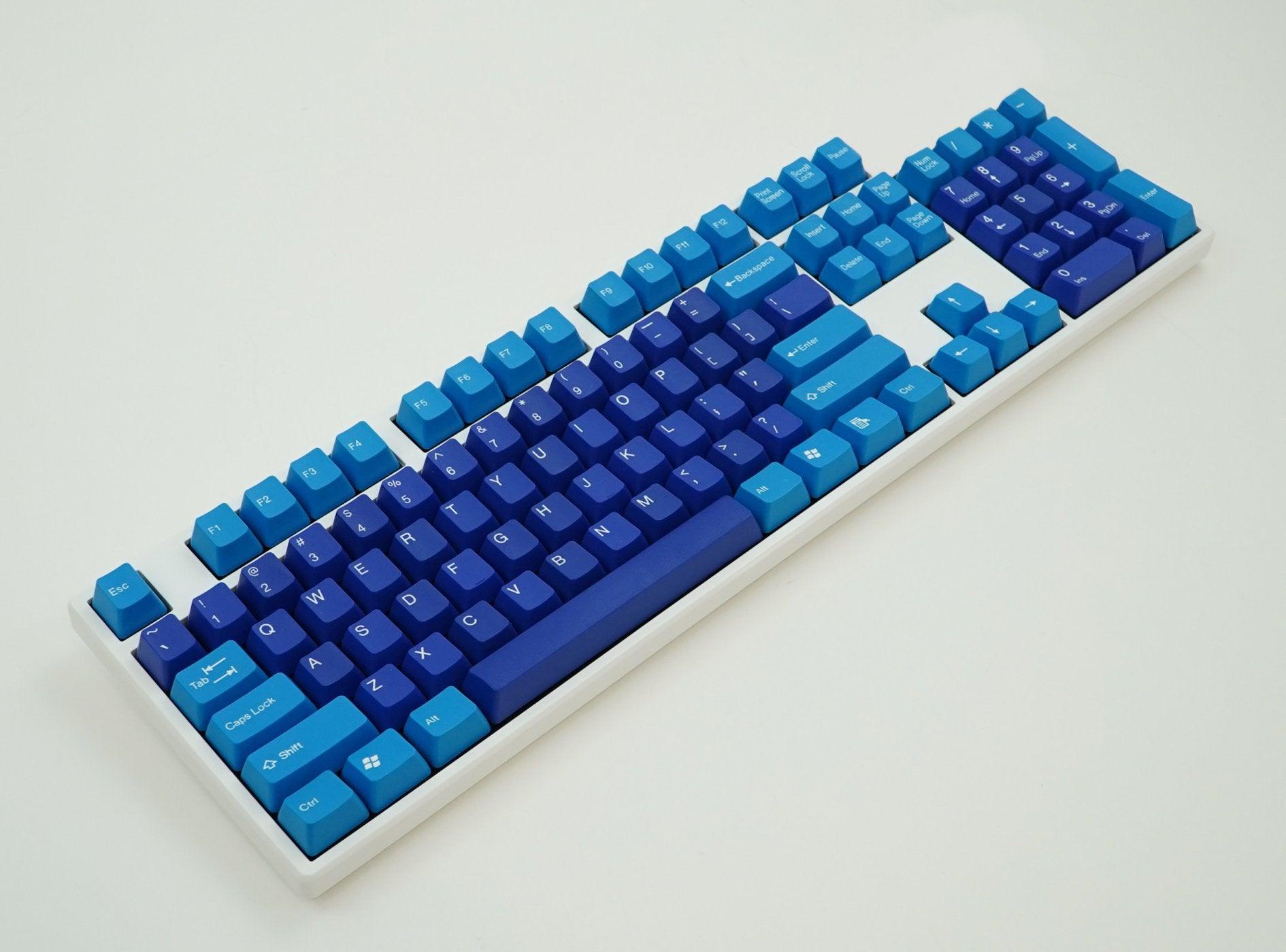 TAIHAO DOUBLE SHOT ABS KEYCAPS SET FOR CHERRY MX SWITCH (104-KEYS) (OCEAN BLUE) (C01BU201) - DataBlitz