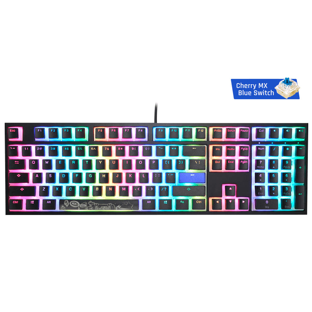 DUCKY ONE 2 RGB LED DOUBLE SHOT PBT PUDDING EDITION MECHANICAL KEYBOARD (CHERRY MX BLUE SWITCH) (DKON1808ST-CUSPDAZTP) - DataBlitz