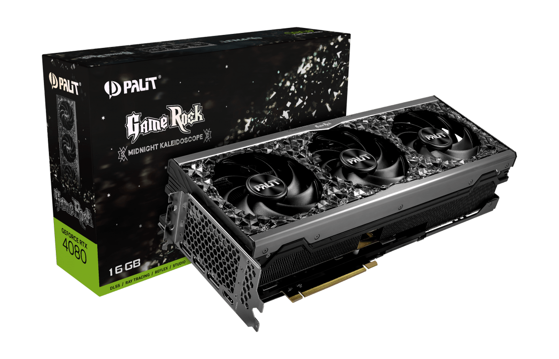 PALIT Geforce RTX 4080 Gamerock 16GB GDDR6X Graphics Card (Midnight Kaleidoscope) - DataBlitz