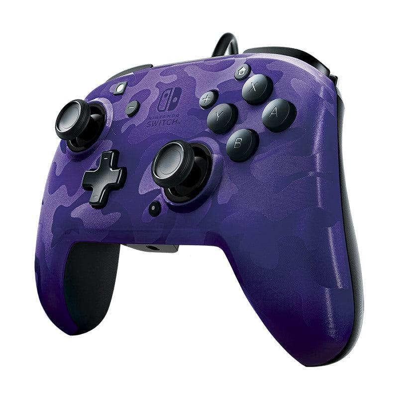 PDP NSW FACEOFF DELUXE AUDIO WIRED CONTROLLER PURPLE CAMO (500-134-CM05)