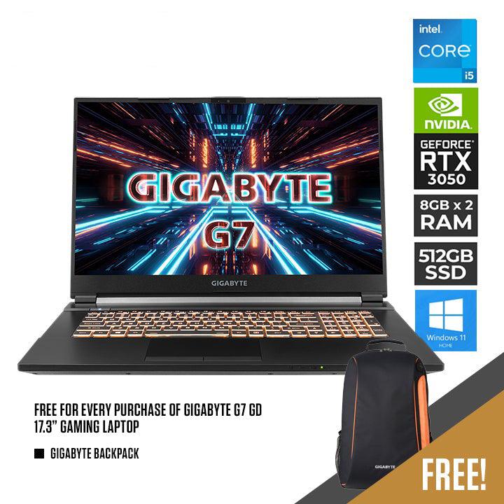 GIGABYTE G7 GD-51S1123SO Gaming Laptop | 17.3" FHD | i5-11400H | 16GB DDR4 | 512GB SSD | WIN11 | GIGABYTE Backpack - DataBlitz