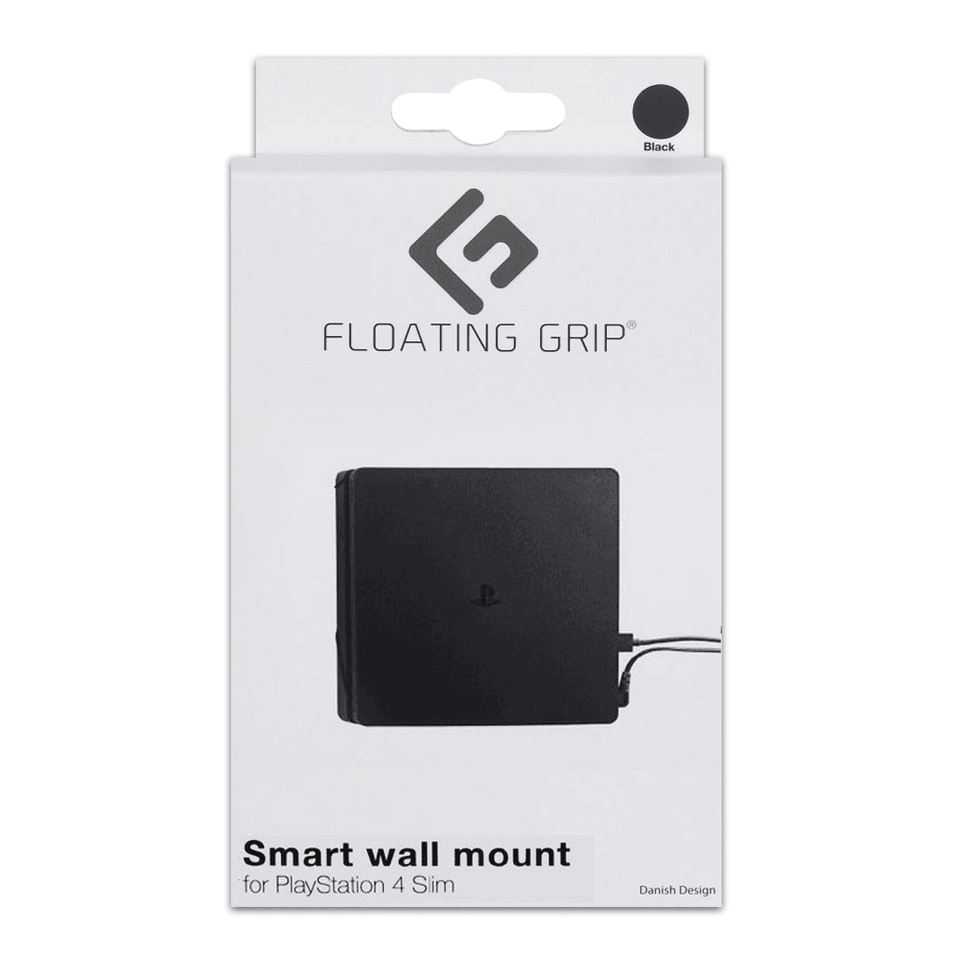 FLOATING GRIP SMART WALL MOUNT FOR PS4 SLIM (BLACK) (FG-PS4S-147B) - DataBlitz
