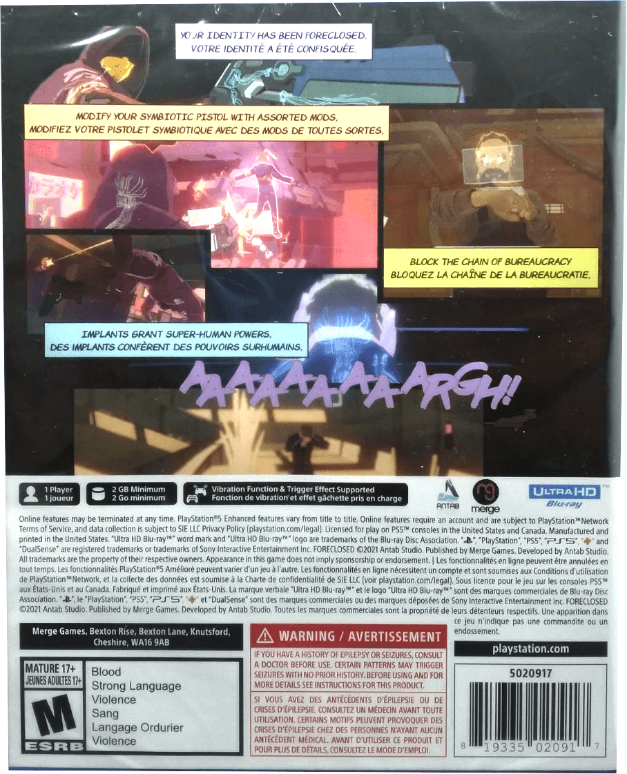 PS5 Foreclosed (US) (Eng/FR) - DataBlitz