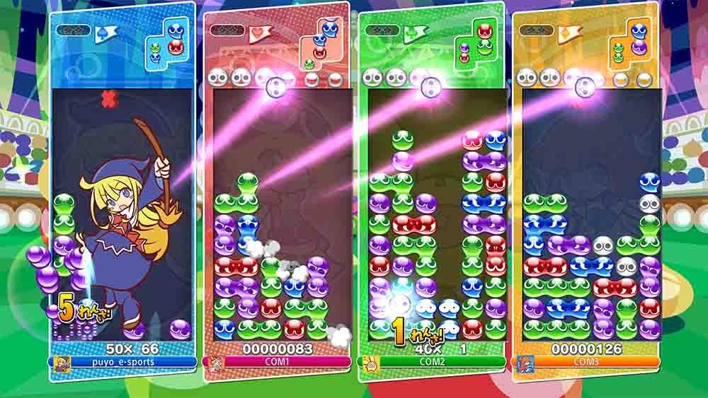 Nintendo Switch Puyopoyu Tetris Frantic Four-Player Puzzle Mashup