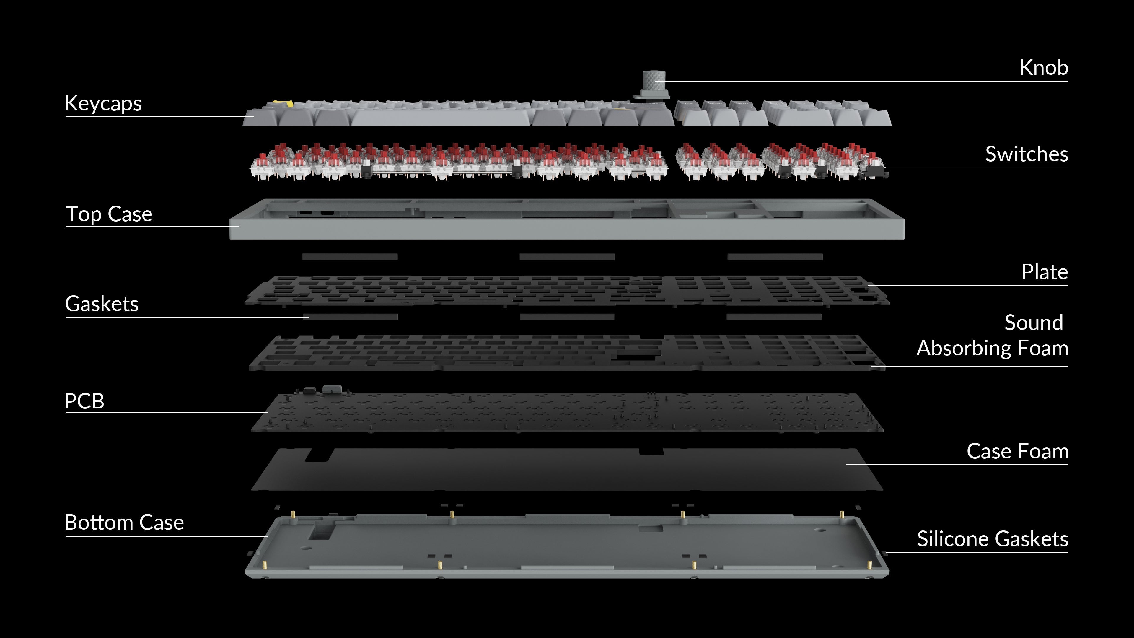 Keychron Q6 QMK Custom Mechanical Fully Assembled Swappable RGB Backlight Keyboard - Silver Grey (Gateron G Pro Brown Switch) (Q6D3)