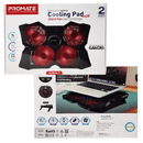 PROMATE AIRBASE-3 ERGONOMIC LAPTOP COOLING PAD WITH SILENT FAN TECHNOLOGY (BLACK) - DataBlitz